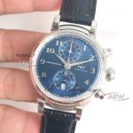 Perfect Replica Best IWC Da Vinci Chronograph Blue Dial Watch For Mens 